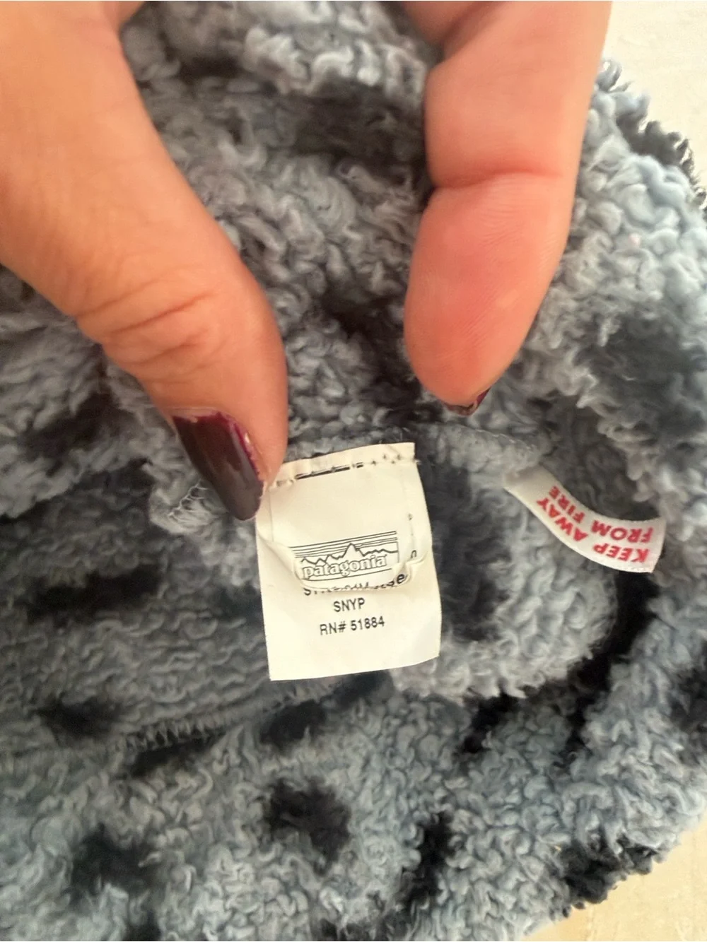 Patagonia Kids Gray and Black Fuzzy Bear Beanie